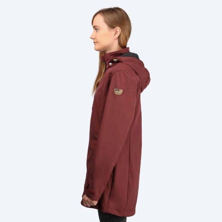 Moteriškas ilgas softshell paltas Icepeak Alexis, bordo