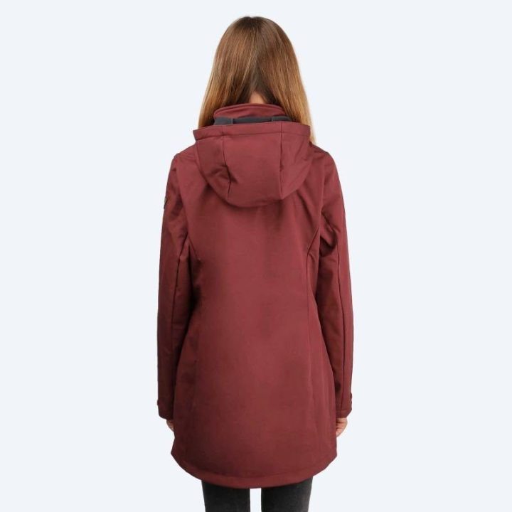 Moteriškas ilgas softshell paltas Icepeak Alexis, bordo