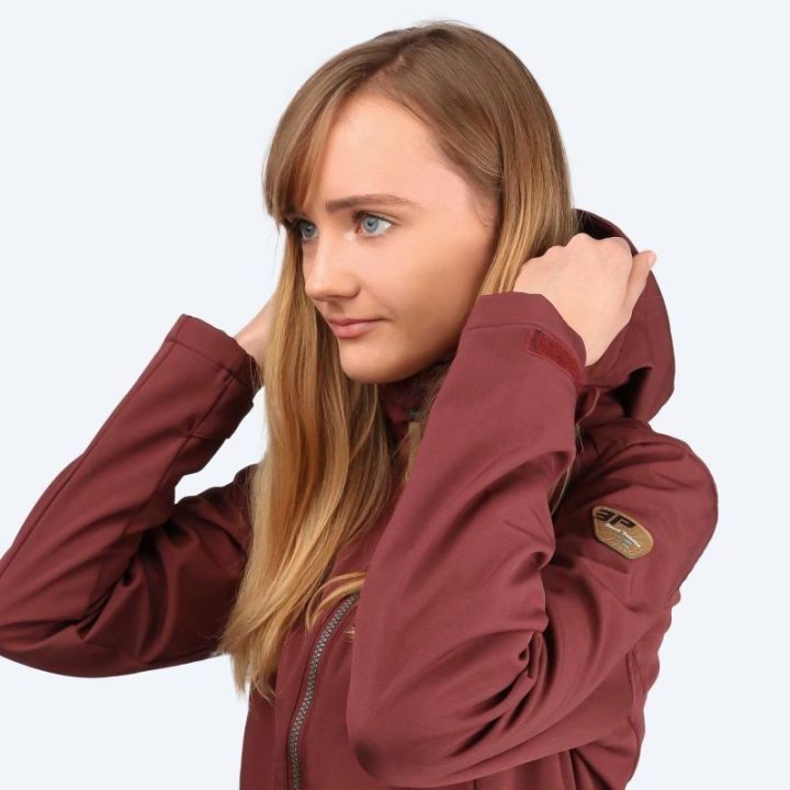 Moteriškas ilgas softshell paltas Icepeak Alexis, bordo