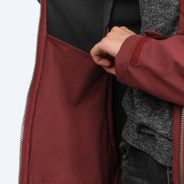 Moteriškas ilgas softshell paltas Icepeak Alexis, bordo