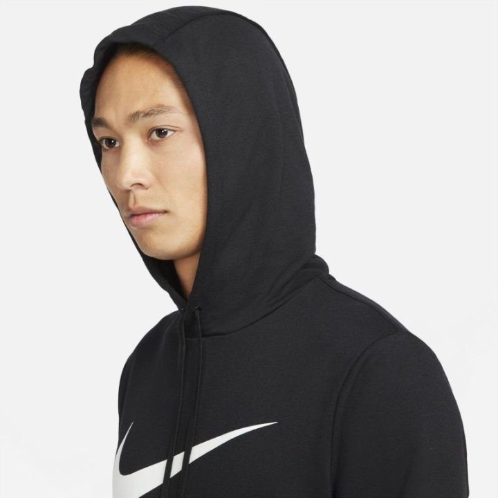Vyriškas džemperis su gobtuvu Nike Sport Clash, juodai baltas