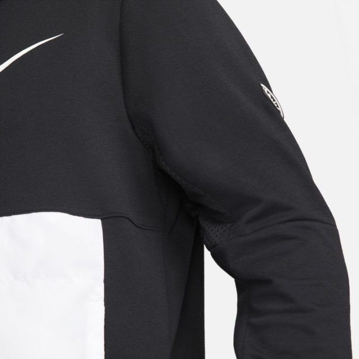 Vyriškas džemperis su gobtuvu Nike Sport Clash, juodai baltas