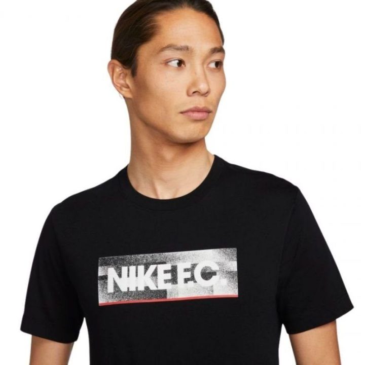 Vyriški medvilniniai marškinėliai Nike FC Seasonal Block, juodi
