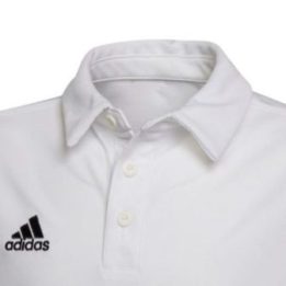 Vaikiški polo marškinėliai su sagomis adidas Entrada 22, balti
