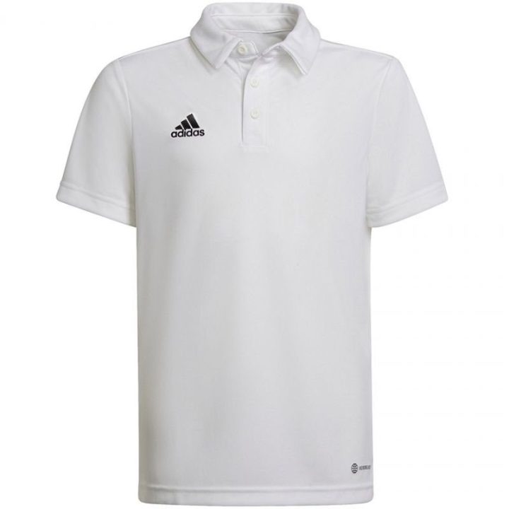 Vaikiški polo marškinėliai su sagomis adidas Entrada 22, balti