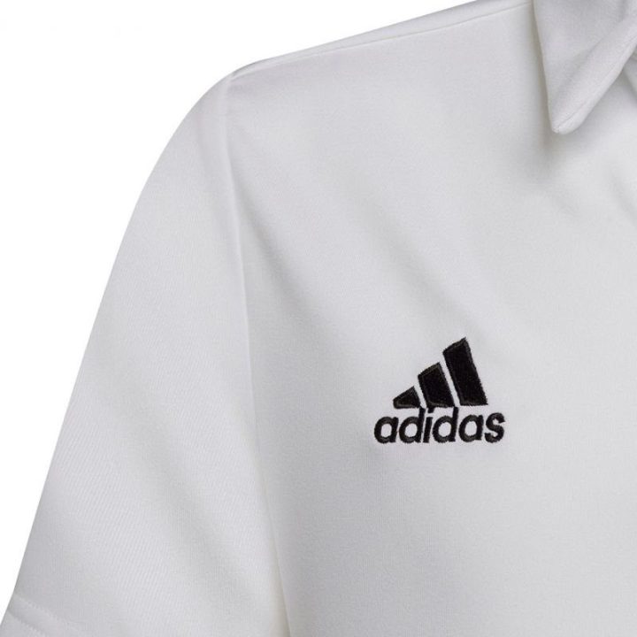 Vaikiški polo marškinėliai su sagomis adidas Entrada 22, balti