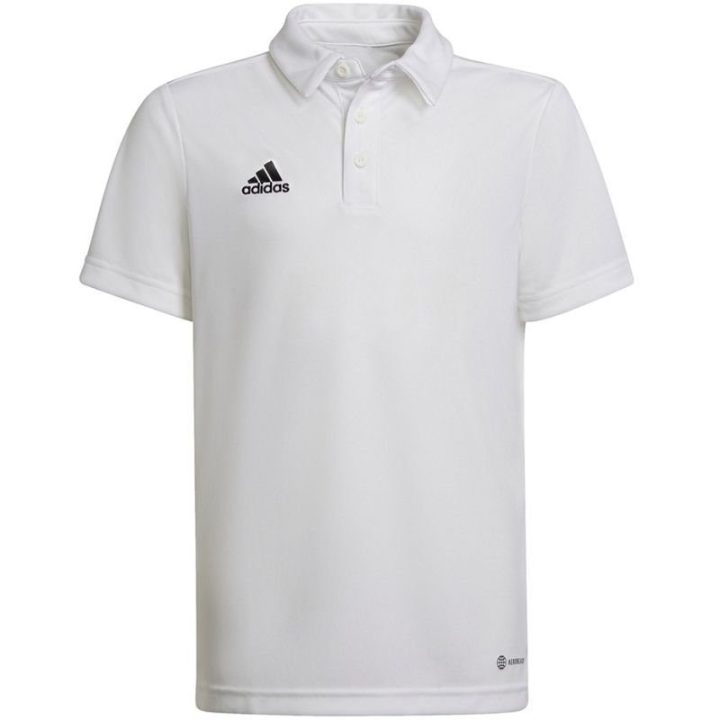 Vaikiški polo marškinėliai su sagomis adidas Entrada 22, balti