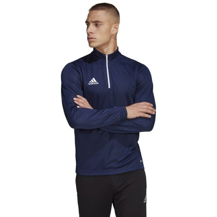 Vyriškas džemperis su užtrauktuku adidas Entrada 22, tamsiai mėlynas