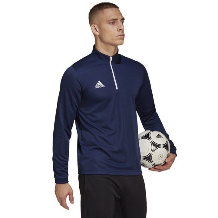 Vyriškas džemperis su užtrauktuku adidas Entrada 22, tamsiai mėlynas