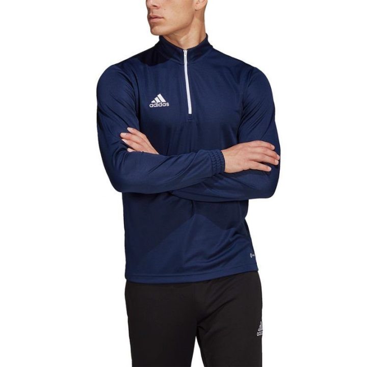 Vyriškas džemperis su užtrauktuku adidas Entrada 22, tamsiai mėlynas