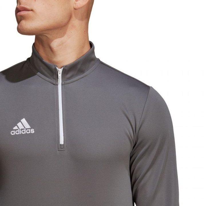 Vyriškas džemperis su pusiniu užtrauktuku adidas Entrada 22, pilkas