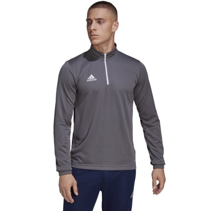 Vyriškas džemperis su pusiniu užtrauktuku adidas Entrada 22, pilkas