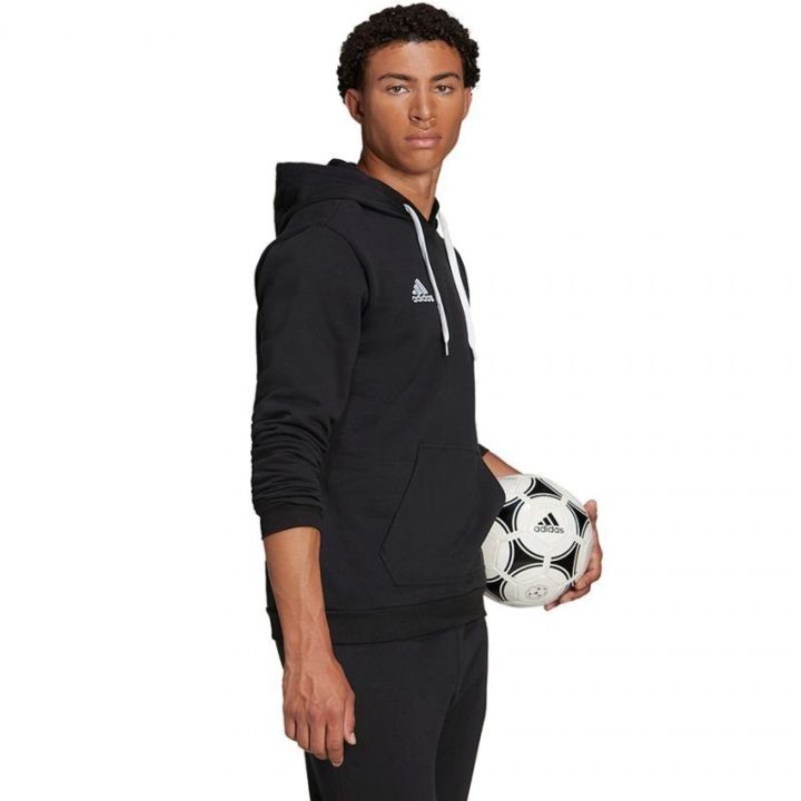 Vyriškas medvilninis džemperis su gobtuvu adidas Entrada 22, juodas