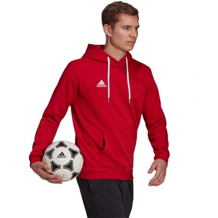 Vyriškas džemperis su gobtuvu adidas Entrada 22, raudonas