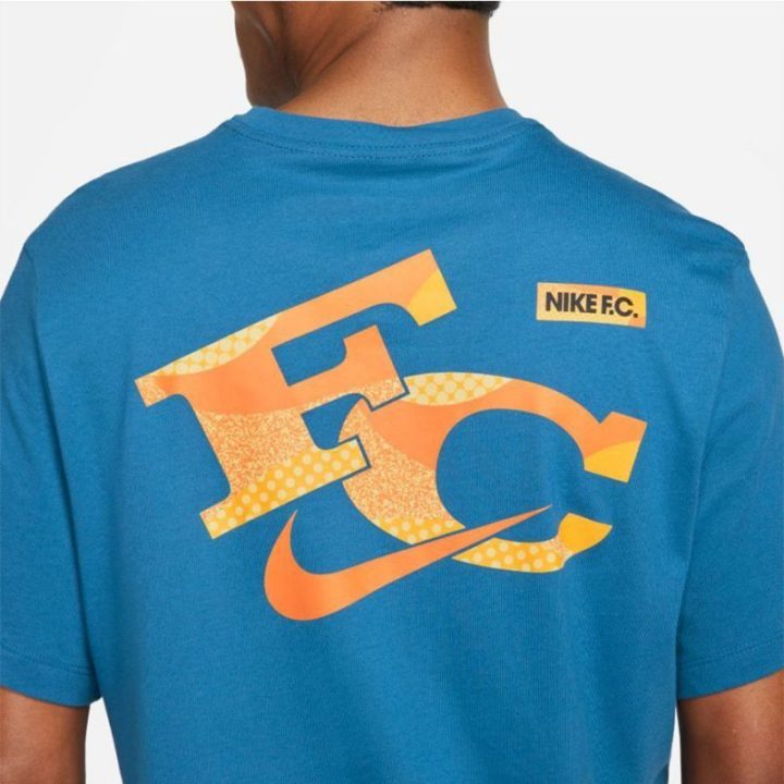 Vyriški laisvo kirpimo marškinėliai Nike F.C., mėlyni