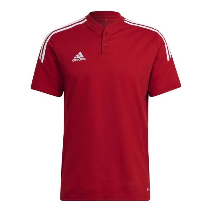 Vyriški polo marškinėliai adidas Condivo 22, raudoni ir balti