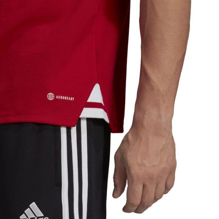 Vyriški polo marškinėliai adidas Condivo 22, raudoni ir balti