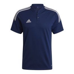 Vyriški polo marškinėliai adidas Condivo 22, tamsiai mėlyni ir balti