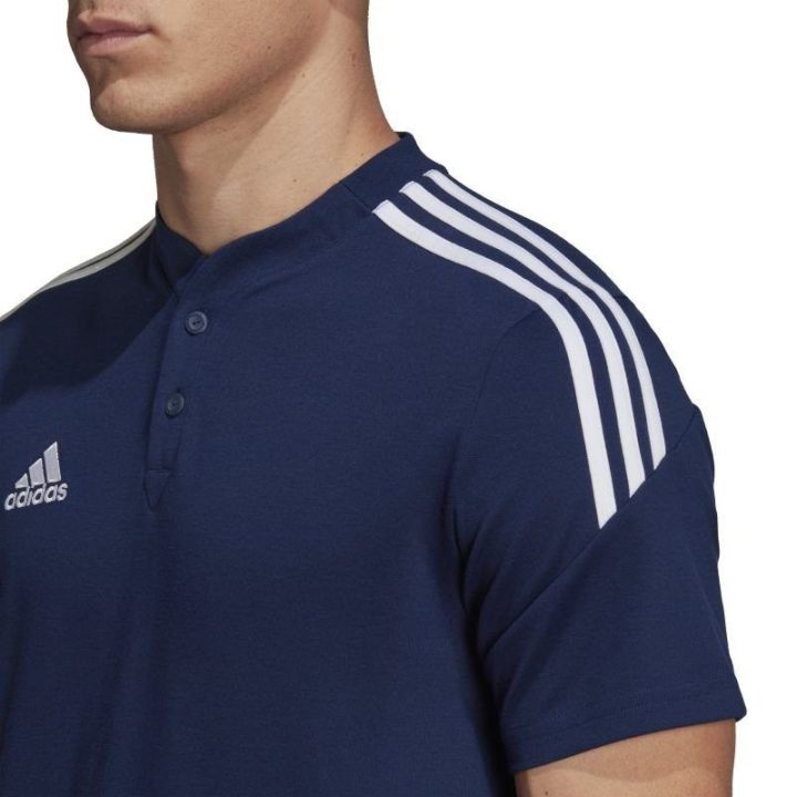 Vyriški polo marškinėliai adidas Condivo 22, tamsiai mėlyni ir balti