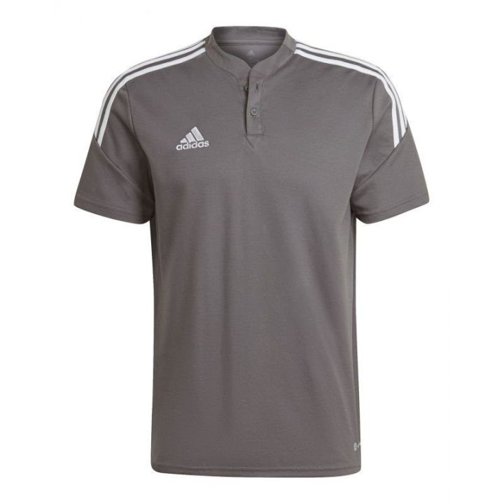 Vyriški polo marškinėliai adidas Condivo 22, pilki ir balti