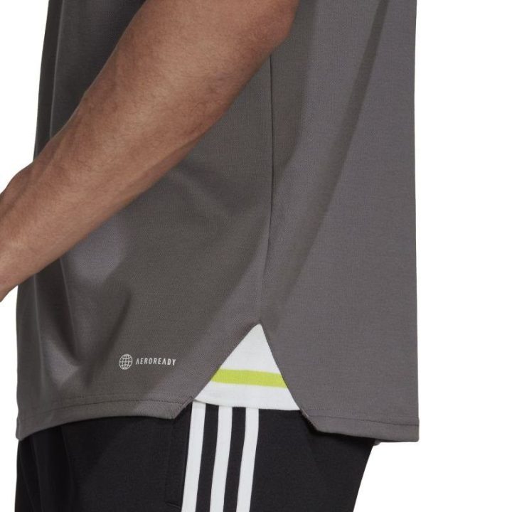 Vyriški polo marškinėliai adidas Condivo 22, pilki ir balti