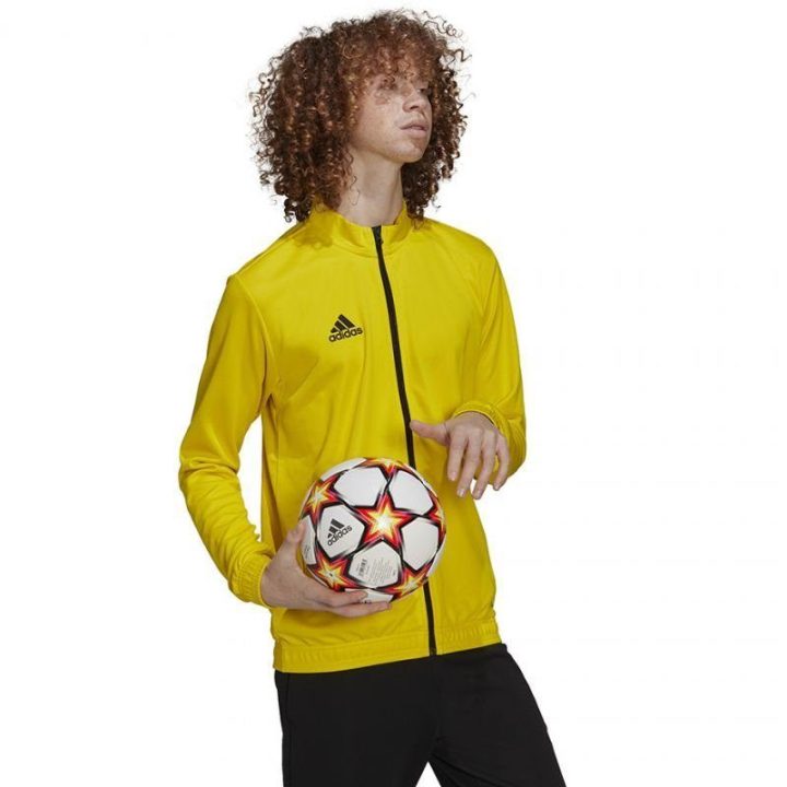 Vyriška striukė su stačia apykakle adidas Entrada 22, geltona