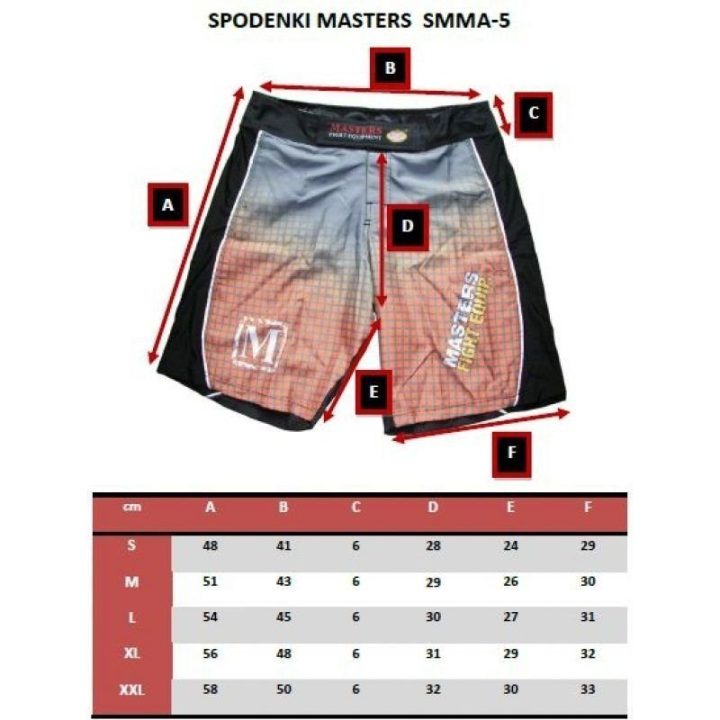 MMA šortai masters smma-5