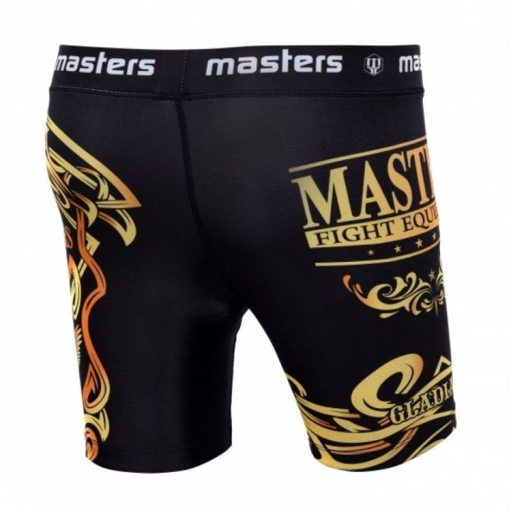 Vyriškos trumpos MMA tamprės Masters SK-MMA, juodos ir aukso