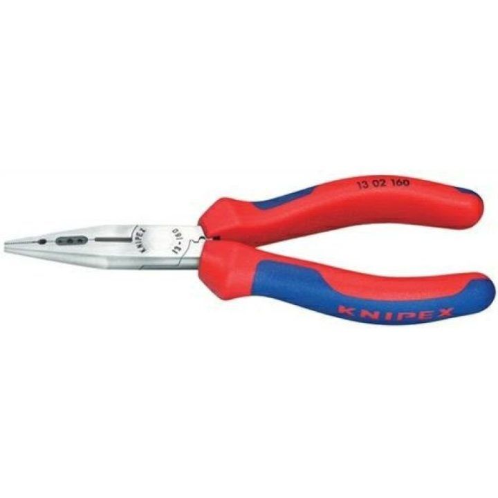 Daugiafunkcės replės Knipex 13 02 160, raudonos ir mėlynos