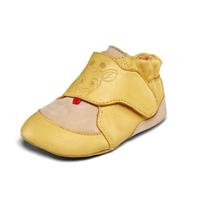 Vaikiški odiniai batai ropojimui Affenzahn Leather Crawly Giraffe