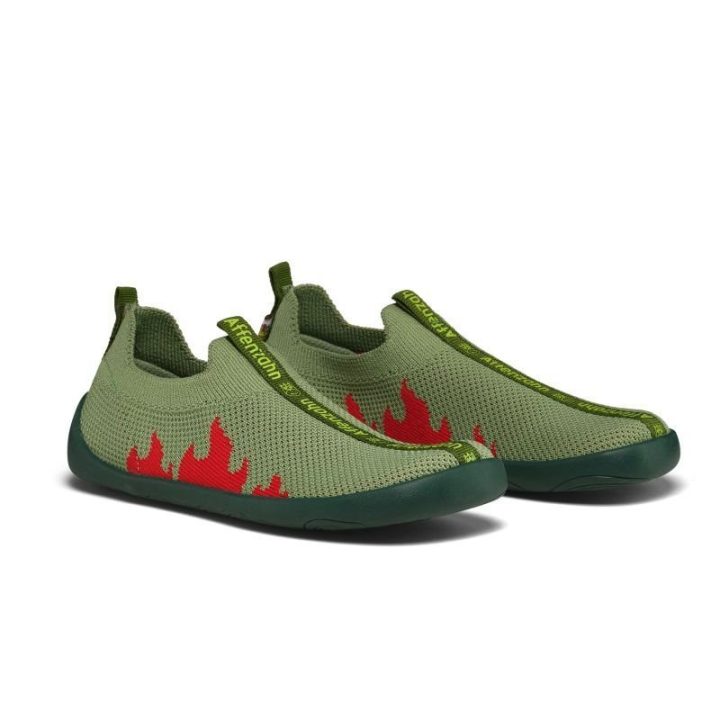 Vaikiškos megztos barefoot tipo šlepetės Affenzahn Flinky Dragon