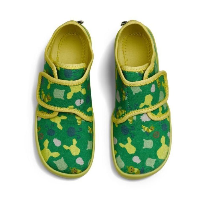 Vaikiškos barefoot tipo šlepetės Affenzahn Movy Caterpillar