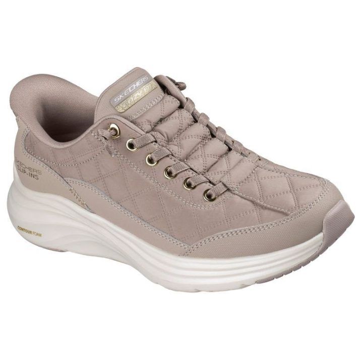 Moteriški dygsniuoti sportbačiai Skechers Contour From-Golden Hour