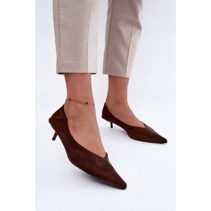 Moteriški aukštakulniai bateliai Step in style, rudi
