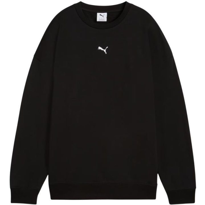 Moteriškas laisvo kirpimo džemperis Puma ESS Oversized Crew TR, juodas