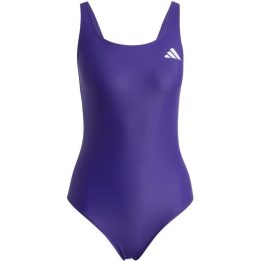Maudymosi kostiumėlis su V formos nugara adidas, violetinis