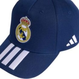Vaikiška medvilninė kepurė adidas Real Madrid, tamsiai mėlyna