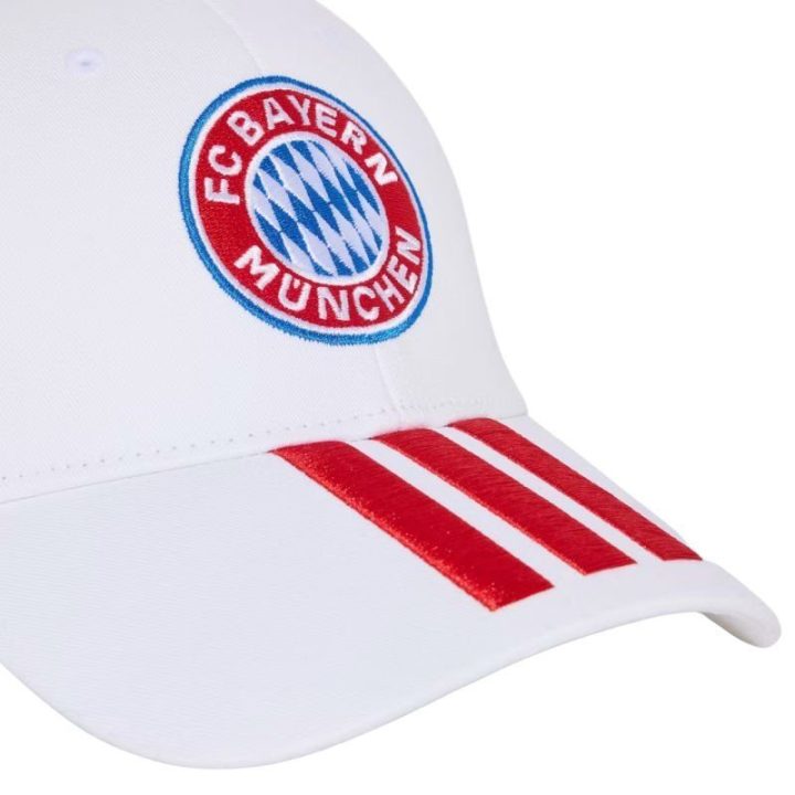 Vaikiška kepurė su snapeliu adidas FC Bayern München, balta