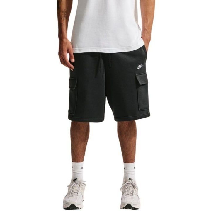 Vyriški medvilniniai šortai su kargo kišene Nike Club, juodi