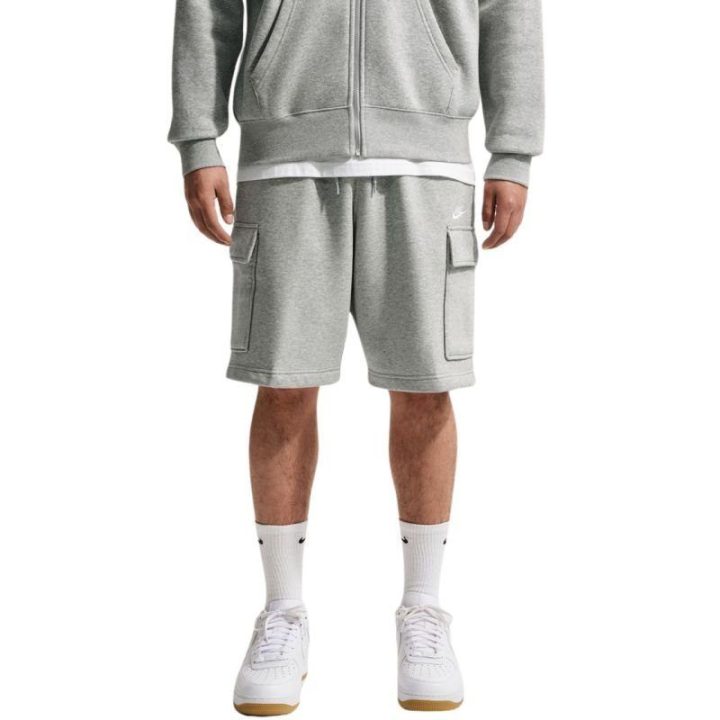 Vyriški medvilniniai šortai su krovinine kišene Nike, pilki