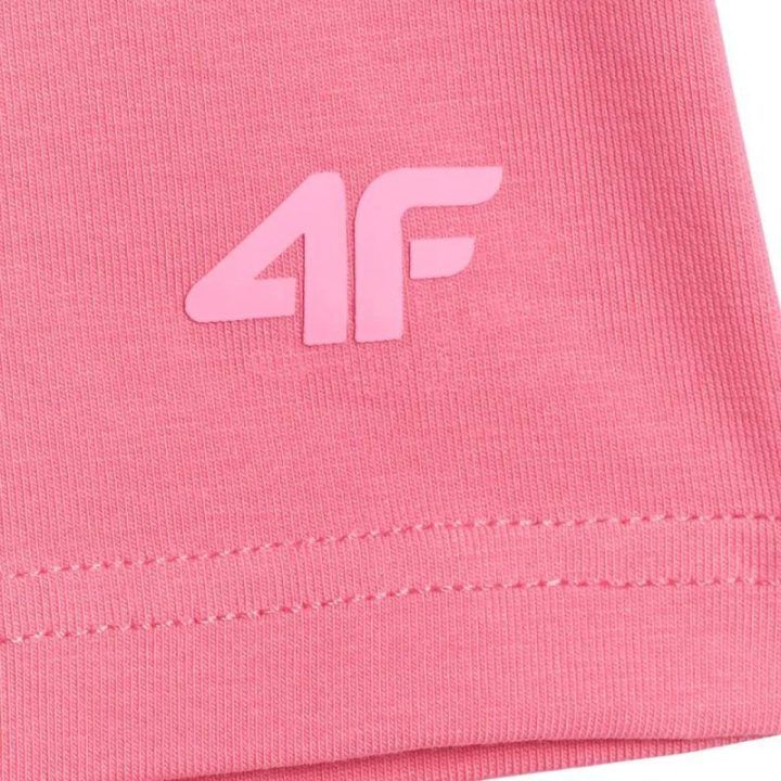 Šortai mergaitėms su aukštu liemeniu 4F CAS F028, rožiniai