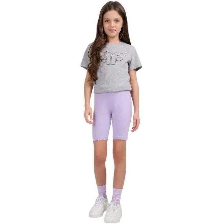 Medvilniniai šortai mergaitėms 4F CAS F028, violetiniai