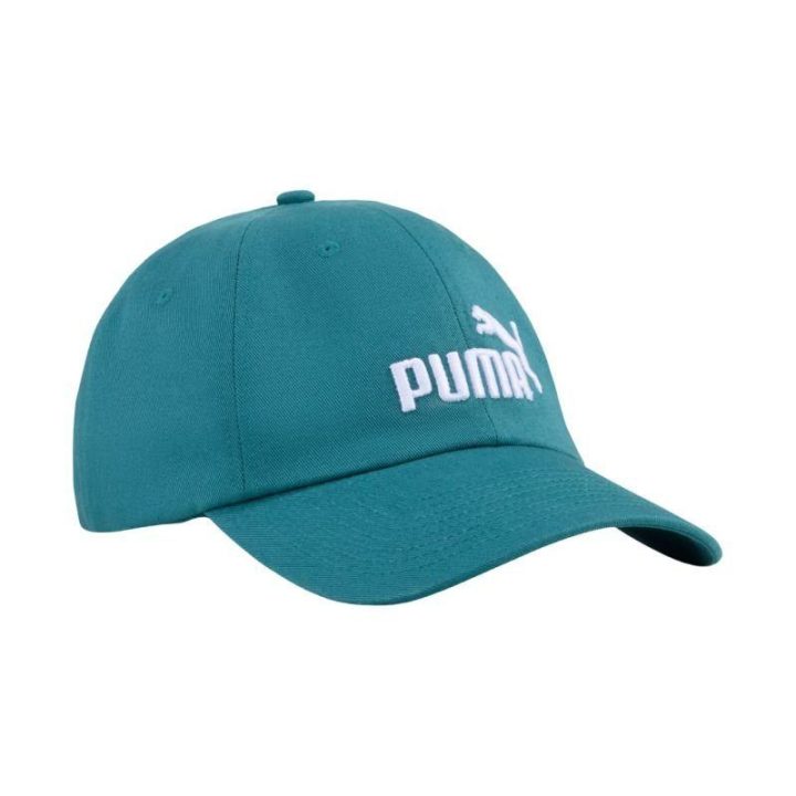 Medvilninė kepurė su snapeliu Puma Ess No.1 Logo BB, žalsvai mėlyna