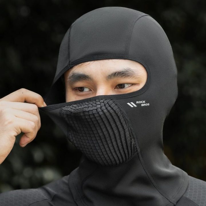 Balaklava su flisiniu pamušalu Rockbros, juoda