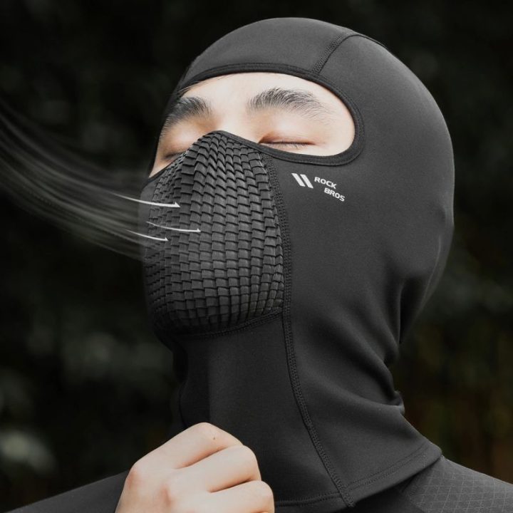 Balaklava su flisiniu pamušalu Rockbros, juoda