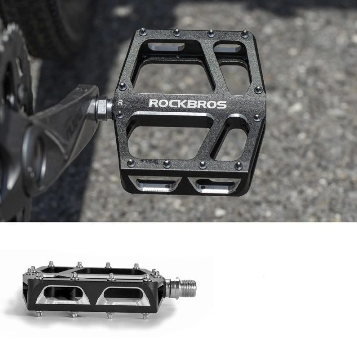 Dviračio platforminiai pedalai Rockbros K399-BK, juodi