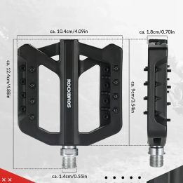 Platforminiai dviračių pedalai Rockbros RK01, juodi