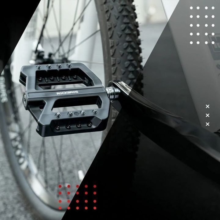 Platforminiai dviračių pedalai Rockbros RK01, juodi