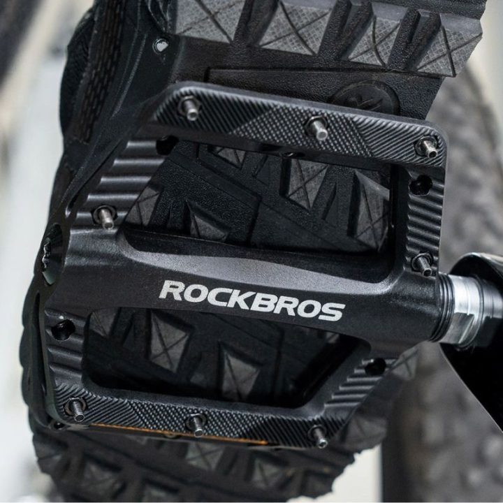 Dviračių pedalai su atšvaitais Rockbros BP2501, juodi
