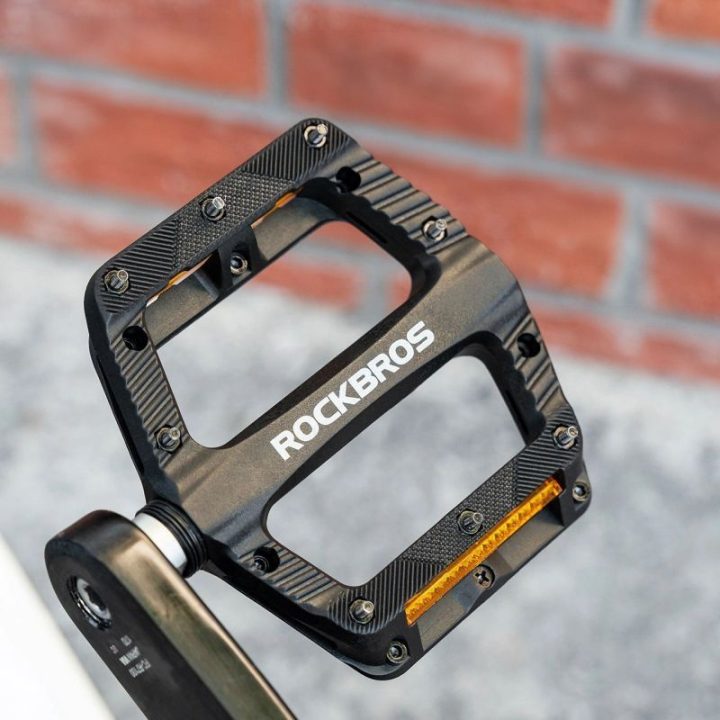 Dviračių pedalai su atšvaitais Rockbros BP2501, juodi
